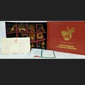 1994 Danbury Mint Gold Ornament Set